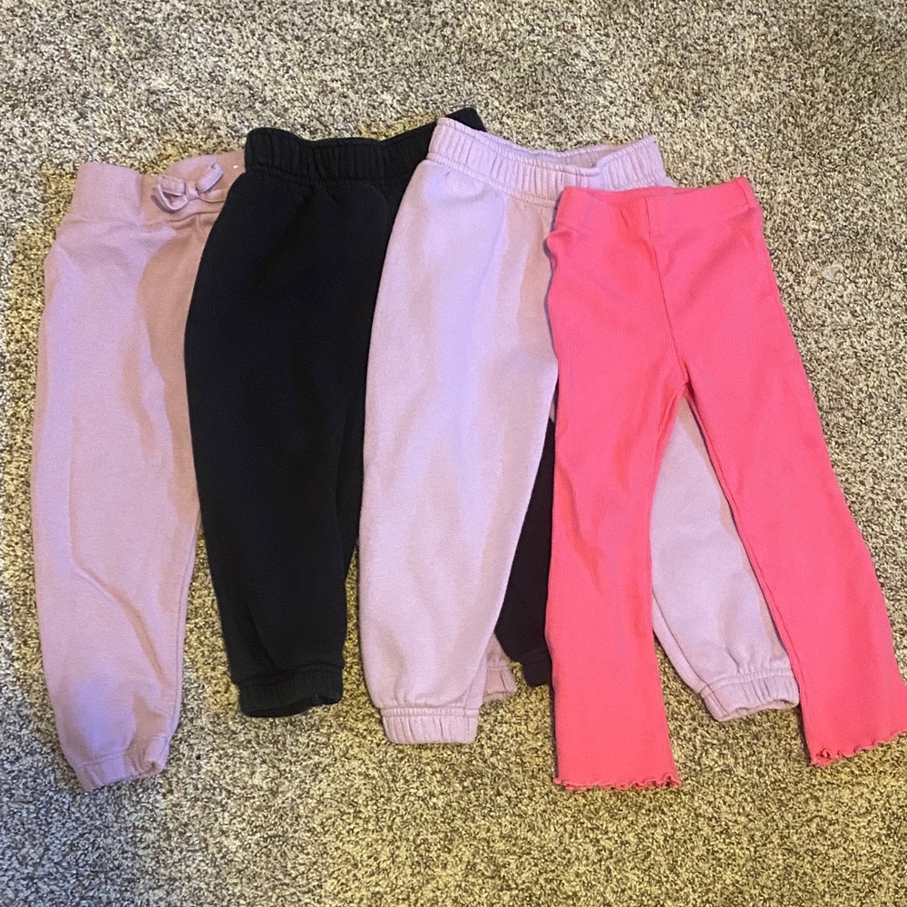 Toddler Girls Multi-Color Sweatpants & Joggers Set